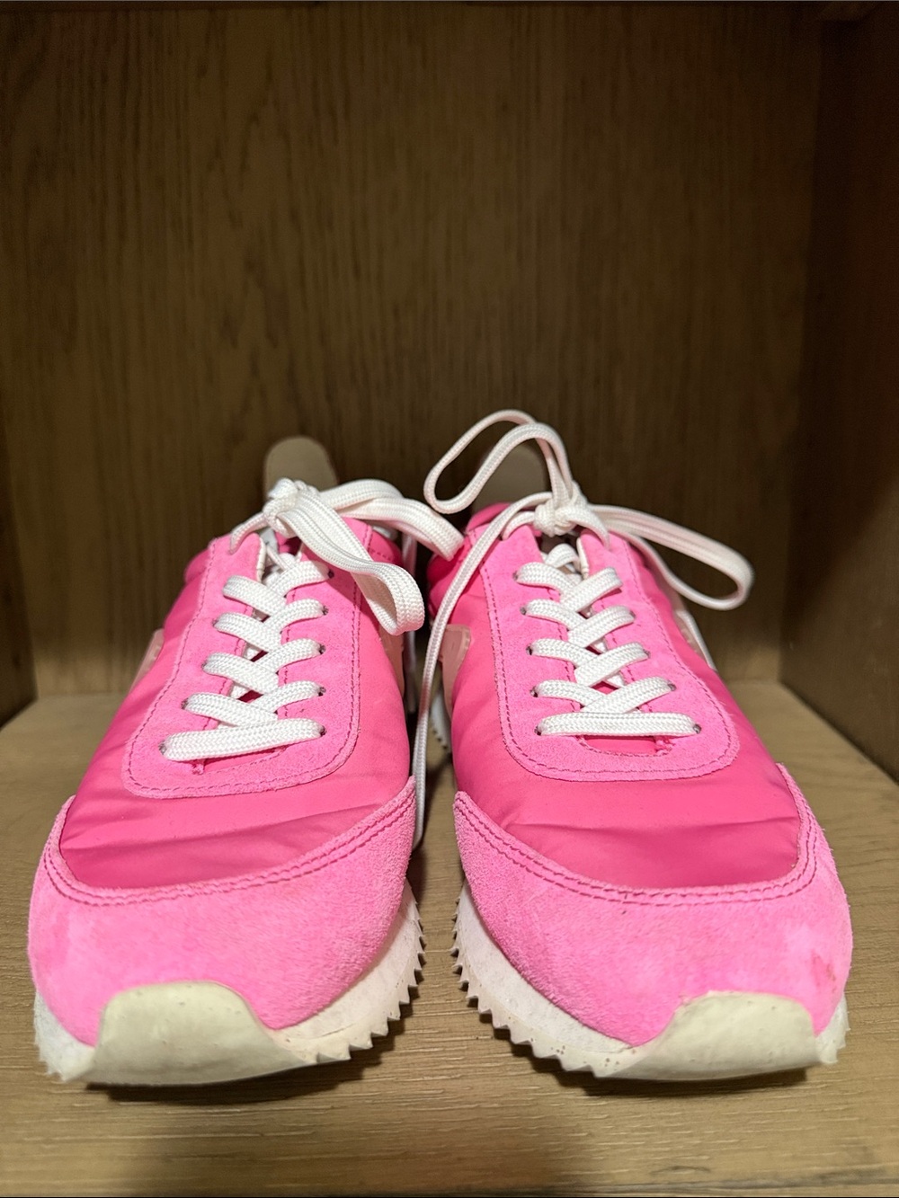 rag & bone Hot Pink Lace-Up Women's Sneakers - Picture 2 of 5